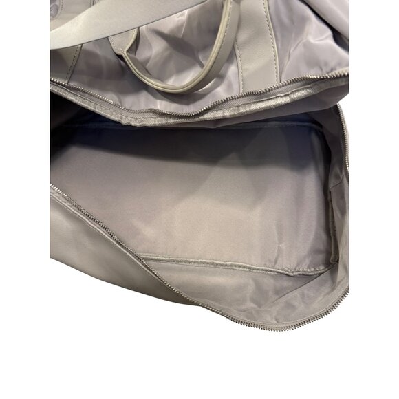 Madden Girl Nylon & Faux Leather Tote Bag Gray Large Shoulder Strap Versatile De - Picture 12 of 14